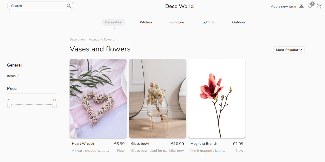Decoration Marketplace